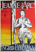 Joan of Arc 1949 movie poster Ingrid Bergman Victor Fleming