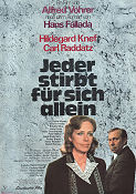 Jeder stirbt für sich allein 1977 poster Hildegard Knef Carl Raddatz Alfred Vohrer