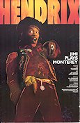 Jimi Plays Monterey 1987 poster Jimi Hendrix DA Pennebaker Rock och pop