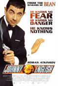 Johnny English 2003 movie poster Rowan Atkinson John Malkovich Natalie Imbruglia Peter Howitt Agents