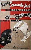 Burning Up 1930 movie poster Richard Arlen Mary Brian Cars and racing