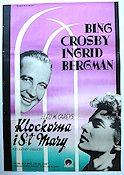 The Bells of S:t Mary 1946 movie poster Bing Crosby Ingrid Bergman