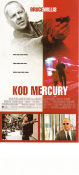 Kod Mercury 1998 poster Bruce Willis Miko Hughes Alec Baldwin Harold Becker