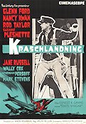 Kraschlandning 1964 poster Glenn Ford Nancy Kwan Rod Taylor Ralph Nelson Flyg Fallskärm