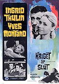 La guerre est finie 1966 movie poster Ingrid Thulin Yves Montand Alain Resnais