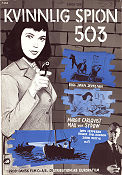 Spion 503 1958 movie poster Margit Carlqvist Max von Sydow Holger Juul Hansen Jorn Jeppesen Denmark