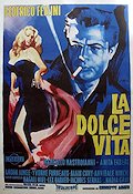 La Dolce Vita 1960 movie poster Anita Ekberg Marcello Mastroianni Federico Fellini Smoking