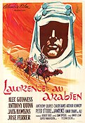Lawrence of Arabia 1962 movie poster Alec Guinness Anthony Quinn Peter O´Toole Omar Sharif David Lean