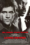 Lethal Weapon 1987 movie poster Mel Gibson Danny Glover Richard Donner Guns weapons