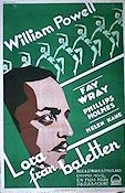Pointed Heels 1929 movie poster William Powell Fay Wray Dance