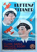 Luftens titaner 1932 poster Clark Gable Wallace Beery Flyg