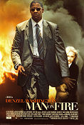 Man on Fire 2003 movie poster Denzel Washington Dakota Fanning Tony Scott Glasses Kids