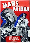 Mans kvinna 1945 movie poster Gunnar Skoglund Writer: Vilhelm Moberg