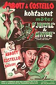 Meet Dr Jekyll and Mr Hyde 1954 poster Abbott and Costello Boris Karloff Helen Westcott Affischen från: Finland
