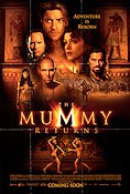 The Mummy Returns 2001 poster Brendan Fraser Rachel Weisz John Hannah Stephen Sommers