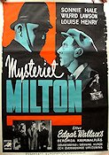 Mysteriet Milton 1940 poster Sonnie Hale Eric Rohman art