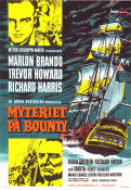 Myteriet på Bounty 1962 poster Marlon Brando Trevor Howard Richard Harris Lewis Milestone Skepp och båtar