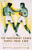 När Jack Dempsey 1923 poster Boxning