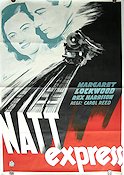 Night Train to Munich 1940 movie poster Margaret Lockwood Rex Harrison Carol Reed Trains Find more: Nazi