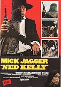 Ned Kelly 1970 movie poster Mick Jagger Clarissa Kaye-Mason Tony Richardson Country: Australia Celebrities