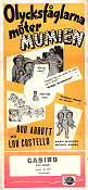 Olycksfåglarna möter mumien 1955 poster Abbott and Costello Bud Abbott Lou Costello Marie Windsor Charles Lamont