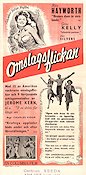 Cover Girl 1944 movie poster Rita Hayworth Gene Kelly Music: Jerome Kern Musicals