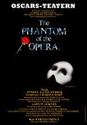 Oscarsteatern The Phantom of the Opera 1989 affisch Mikael Samuelson Elisabeth Berg Musik: Andrew Lloyd Webber Hitta mer: Oscarsteatern