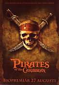 Pirates of the Caribbean 2003 poster Johnny Depp Geoffrey Rush Orlando Bloom Keira Knightley Gore Verbinski Hitta mer: Jerry Bruckheimer