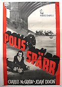 Roadblock 1952 movie poster Joan Dixon Bridges Film Noir Police and thieves