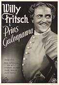 Prins Galenpanna 1933 poster Willy Fritsch Arthur Robison Filmbolag: UFA