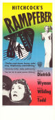 Rampfeber 1950 poster Jane Wyman Marlene Dietrich Richard Todd Alfred Hitchcock