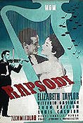 Rhapsody 1950 movie poster Elizabeth Taylor Vittorio Gassman Instruments