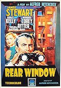 Rear Window 1954 movie poster James Stewart Grace Kelly Alfred Hitchcock
