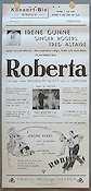 Roberta 1937 movie poster Irene Dunne Ginger Rogers Fred Astaire Music: Jerome Kern Musicals