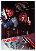 Runaway 1984 poster Tom Selleck Cynthia Rhodes Gene Simmons Michael Crichton Kändisar