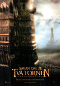 Sagan om de två tornen 2002 poster Elijah Wood Christopher Lee Peter Jackson Hitta mer: Lord of the Rings