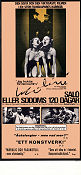 Salo eller Sodoms 120 dagar 1976 poster Paolo Bonacelli Giorgio Cataldi Pier Paolo Pasolini Kultfilmer
