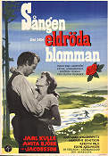 Sången om den eldröda blomman 1956 movie poster Jarl Kulle Anita Björk Ulla Jacobsson Gustaf Molander Mountains