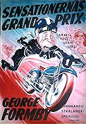 Sensationernas Grand Prix 1935 poster George Formby Motorcyklar