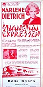 Shanghai Express 1932 poster Marlene Dietrich Warner Oland