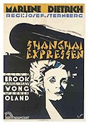 Shanghaiexpressen 1932 poster Marlene Dietrich Clive Brook Warner Oland Joseph von Sternberg Tåg