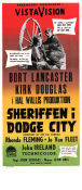 Sheriffen i Dodge City 1957 poster Burt Lancaster Kirk Douglas John Sturges