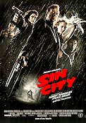 Sin City 2005 poster Frank Miller Mickey Rourke Bruce Willis Jessica Alba Robert Rodriguez Från serier
