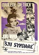 Seven Sinners 1940 movie poster Marlene Dietrich John Wayne