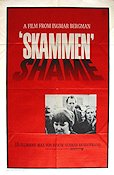 Shame 1968 movie poster Liv Ullmann Max von Sydow Max von Sydow Sigge Fürst Ingmar Bergman