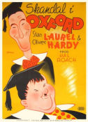 A Chump At Oxford 1939 movie poster Helan och Halvan Laurel and Hardy Forrester Harvey Alfred J Goulding School