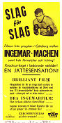 Slag för slag 1958 poster Ingemar Johansson Eddie Machen Per Gunvall Boxning