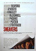 Sneakers 1992 poster Robert Redford Dan Aykroyd Sidney Poitier Phil Alden Robinson