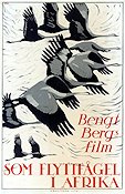 Som flyttfågel i Afrika 1922 movie poster Bengt Berg Documentaries Birds