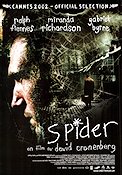 Spider 2002 poster Ralph Fiennes Miranda Richardson David Cronenberg Insekter och spindlar